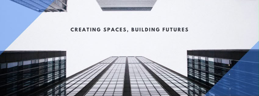 Modern skyscrapers with the tagline Creating Spaces, Building Futures